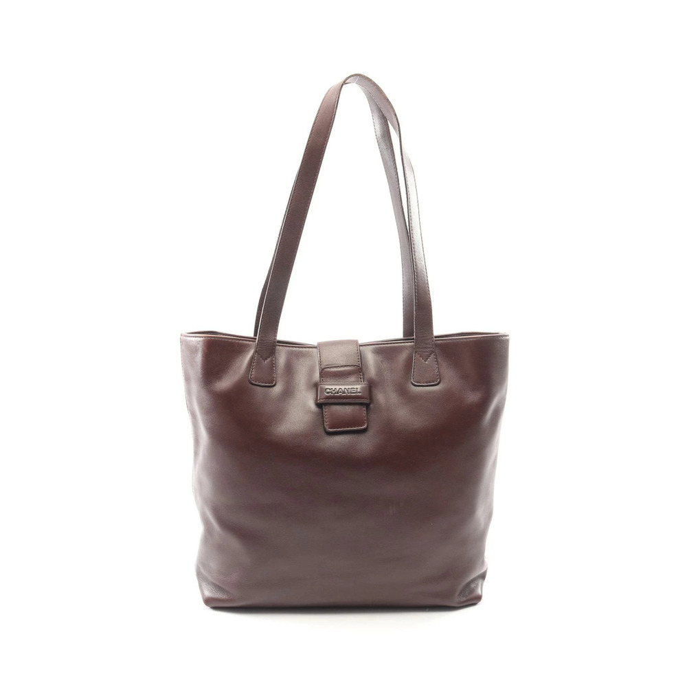 Chanel tote bag leather brown